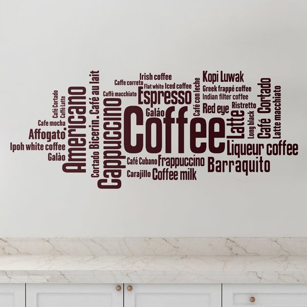 Wall Stickers: Coffee in Languages