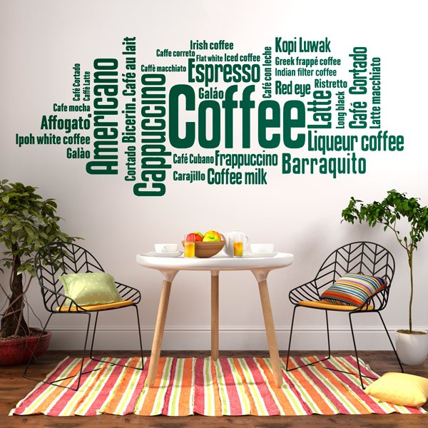 Wall Stickers: Coffee in Languages