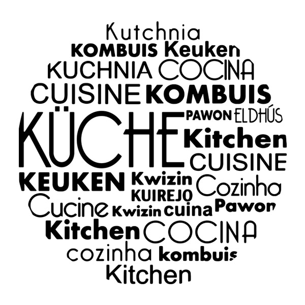 Wall Stickers: Cooking Languages in German