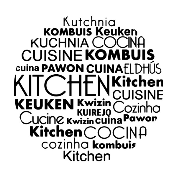 Wall Stickers: Cooking Languages