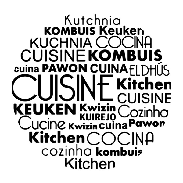 Wall Stickers: Cooking Languages in French