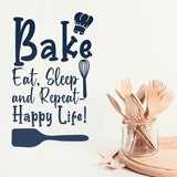 Wall Stickers: Bake eat, sleep and repeat 2