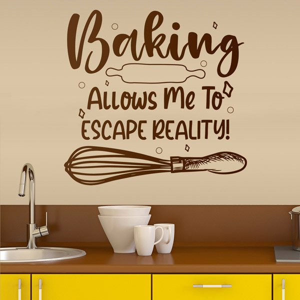 Wall Stickers: Baking allows me to escape reality