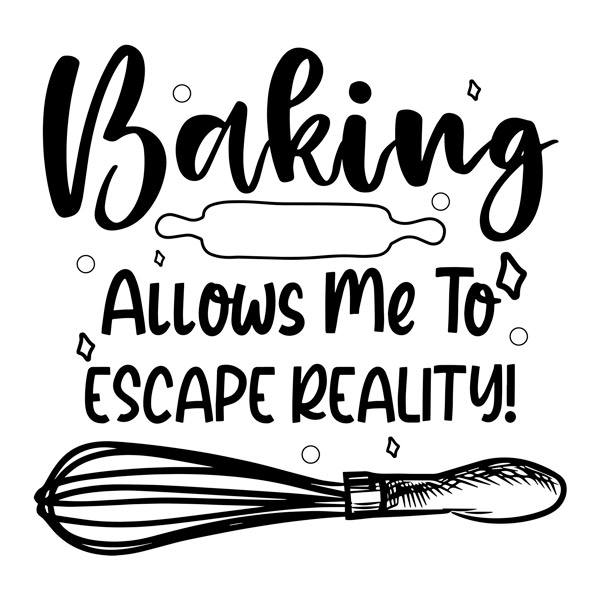 Wall Stickers: Baking allows me to escape reality