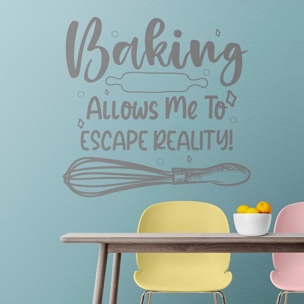 Wall Stickers: Baking allows me to escape reality