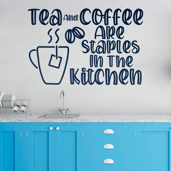 Wall Stickers: Tea and coffee are staples in the kitchen