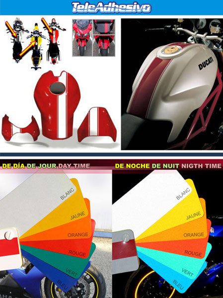 Car & Motorbike Stickers: Reflectable motorbike sport stripes