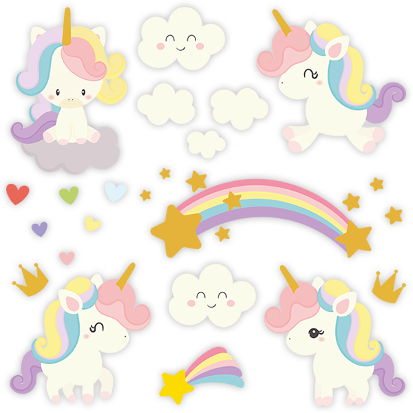 Wall Stickers: Fantasy Unicorn Kit