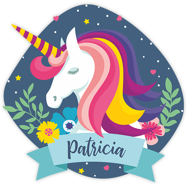 Wall Stickers: Unicorn with personalized name