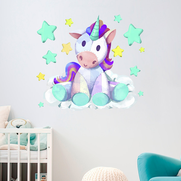 Wall Stickers: Unicorn stuffed animal