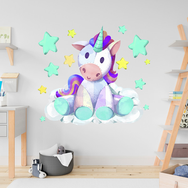 Wall Stickers: Unicorn stuffed animal