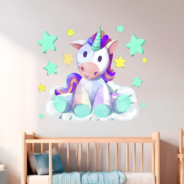 Wall Stickers: Unicorn stuffed animal