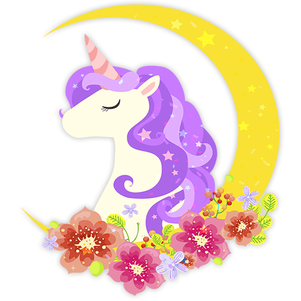 Wall Stickers: Unicorn on the moon 0