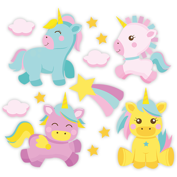 Wall Stickers: Unicorn colour kit