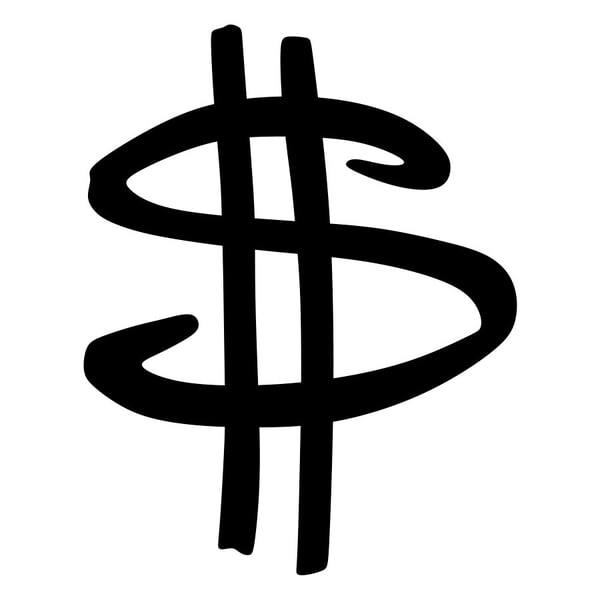 Car & Motorbike Stickers: Doodle Graffiti Dollar Symbol