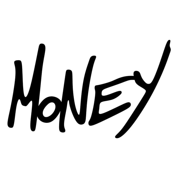 Car & Motorbike Stickers: Money Graffiti Lettering