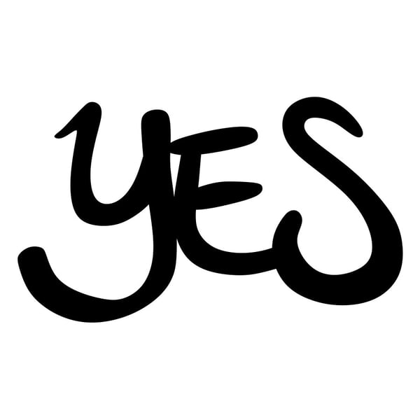Car & Motorbike Stickers: Yes Graffiti Lettering Decal