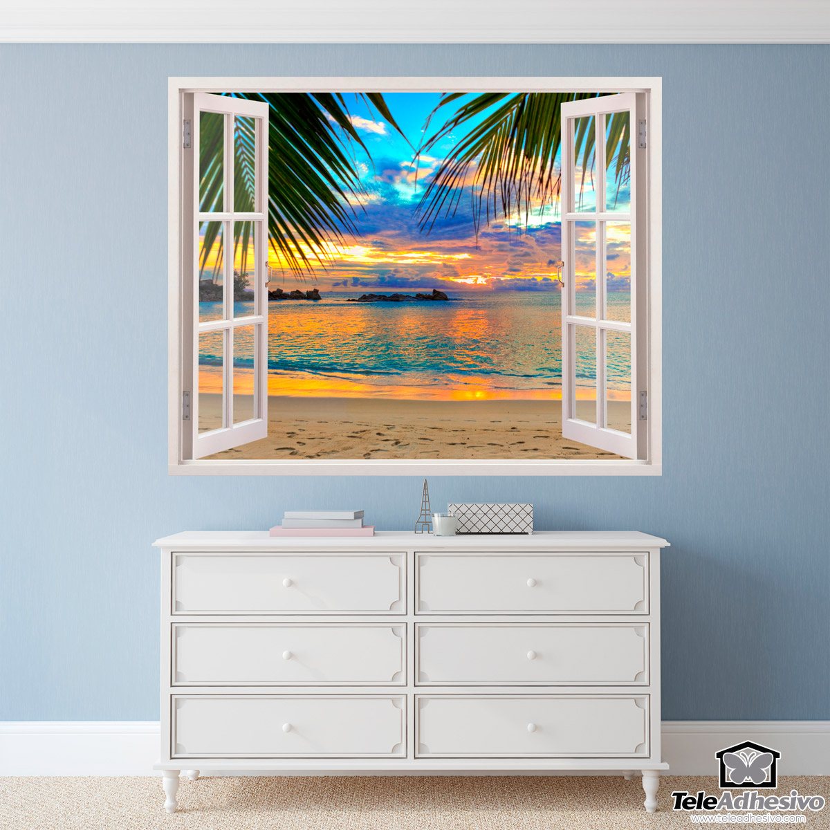 Wall Stickers: Sunset on the beach