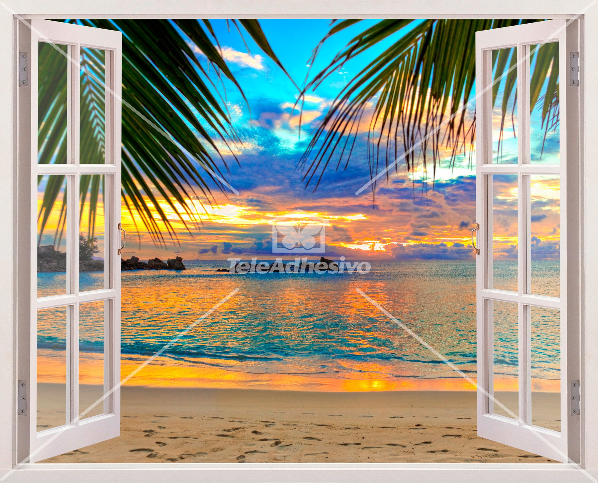Wall Stickers: Sunset on the beach