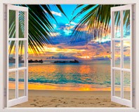 Wall Stickers: Sunset on the beach 5