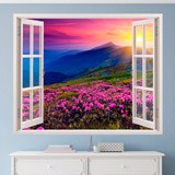 Wall Stickers: Flowers and mountains 3
