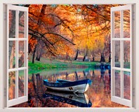 Wall Stickers: Boat on the lake 5