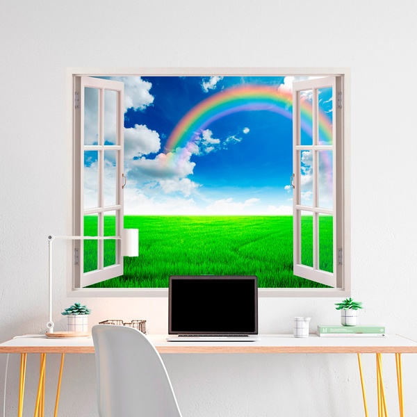 Wall Stickers: Rainbow in the field