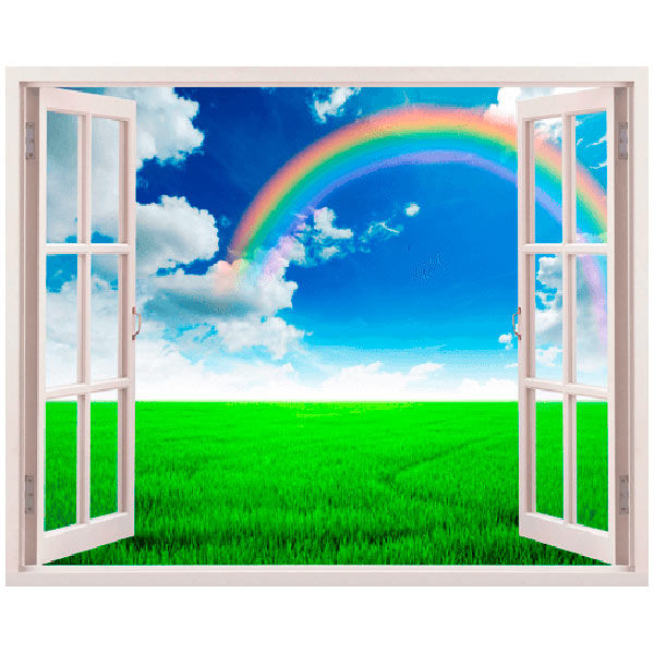 Wall Stickers: Rainbow in the field