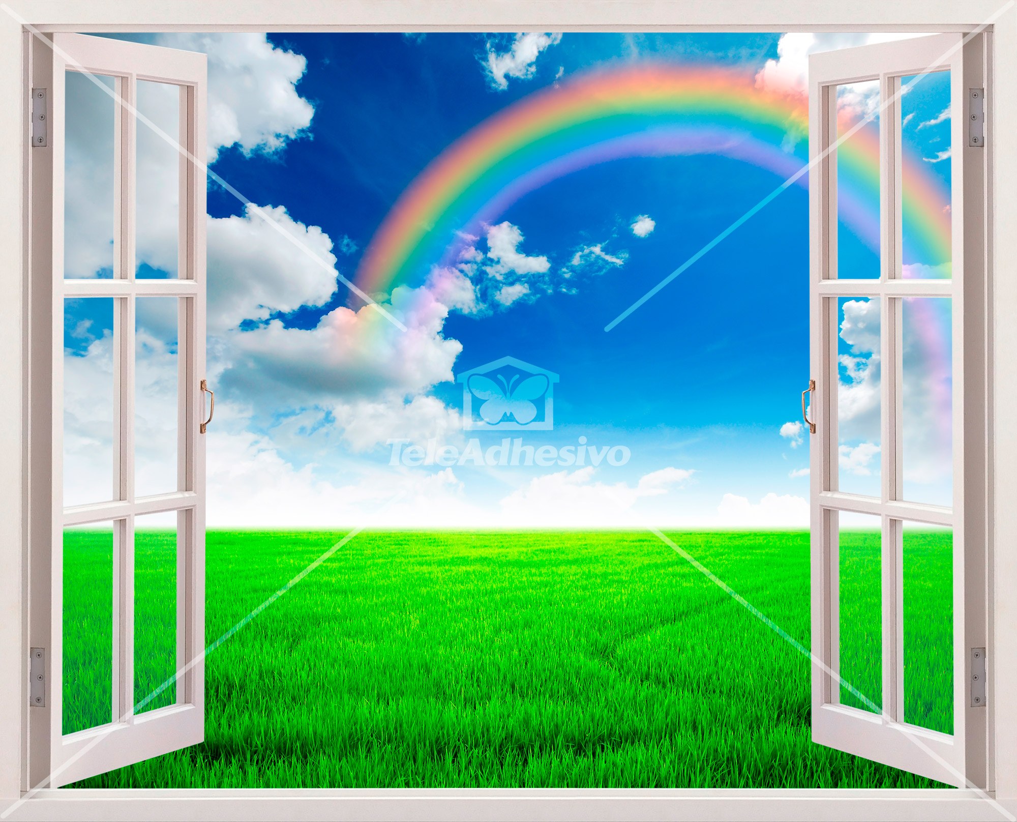 Wall Stickers: Rainbow in the field