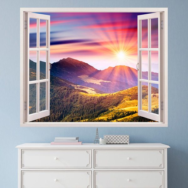 Wall Stickers: Sunset in the mountains