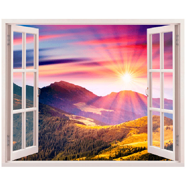 Wall Stickers: Sunset in the mountains