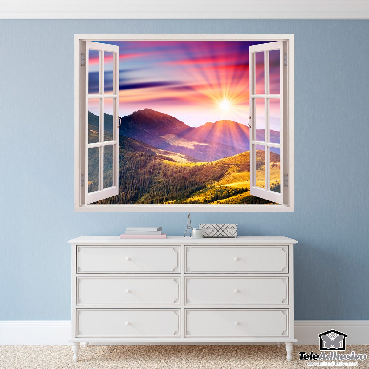 Wall Stickers: Sunset in the mountains