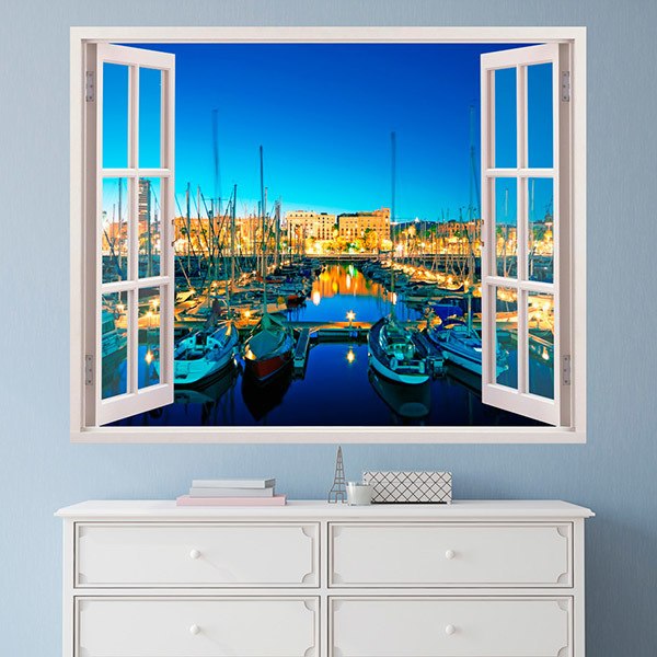 Wall Stickers: Night at the seaport