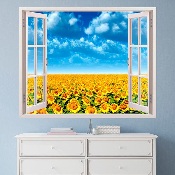 Wall Stickers: Field of sunflowers