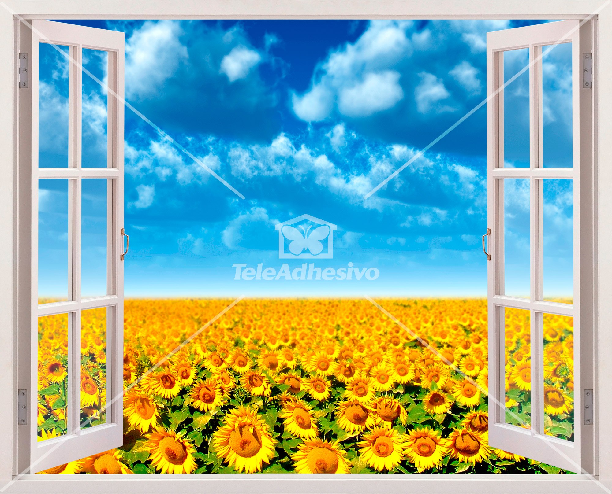 Wall Stickers: Field of sunflowers
