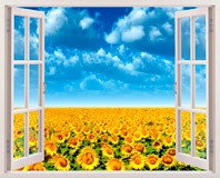 Wall Stickers: Field of sunflowers 5