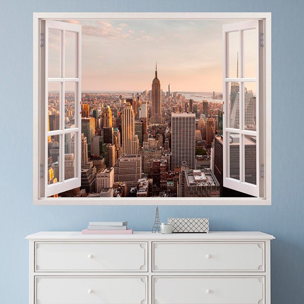 Wall Stickers: NYC business skyline