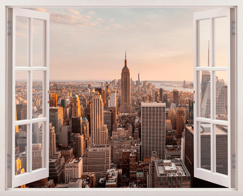 Wall Stickers: NYC business skyline 0