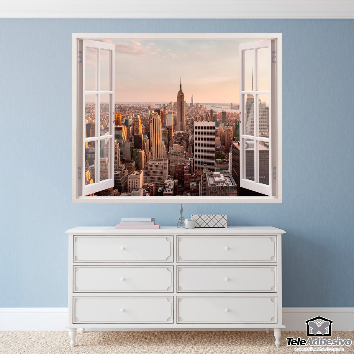 Wall Stickers: NYC business skyline