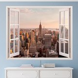 Wall Stickers: NYC business skyline 3