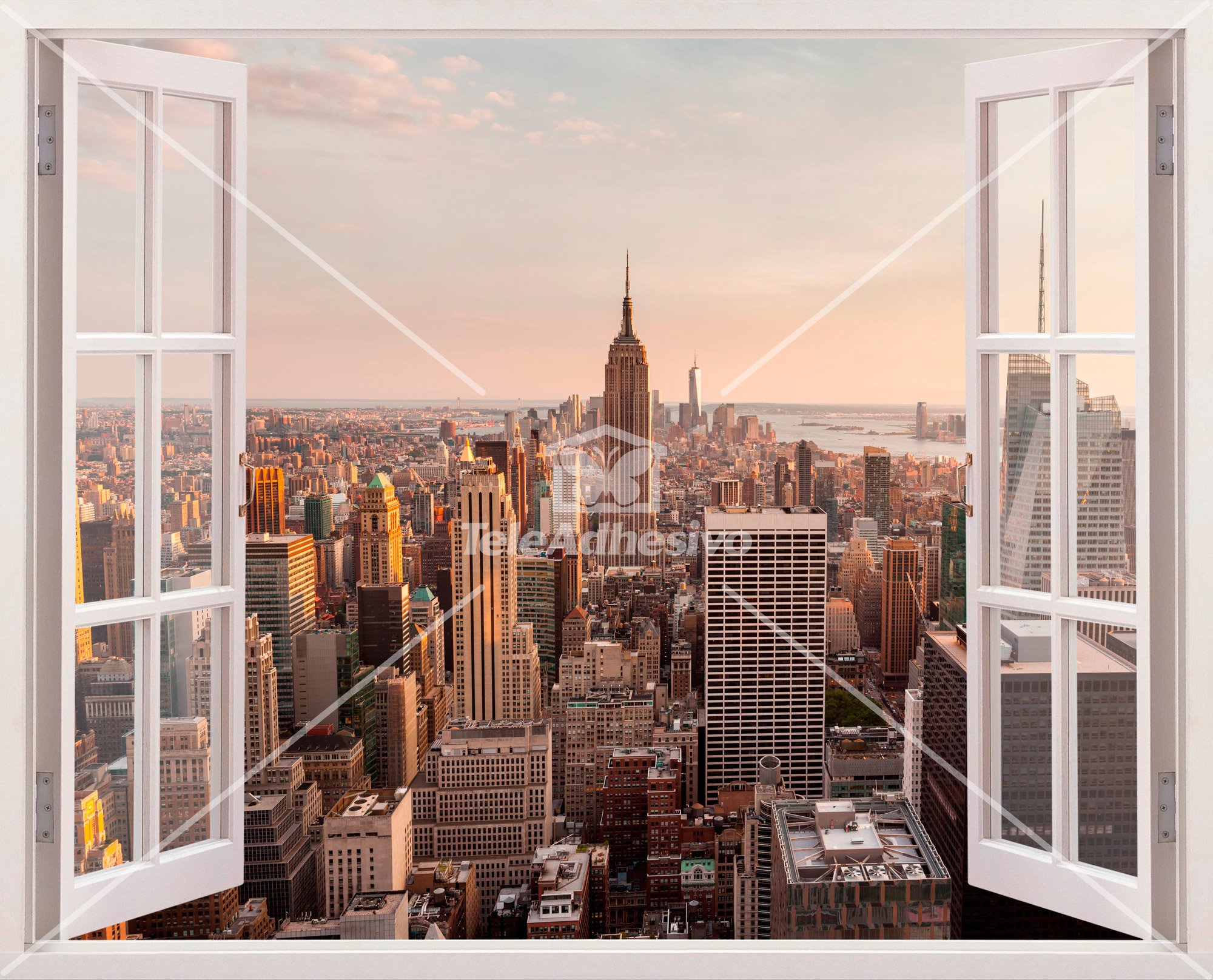 Wall Stickers: NYC business skyline 5
