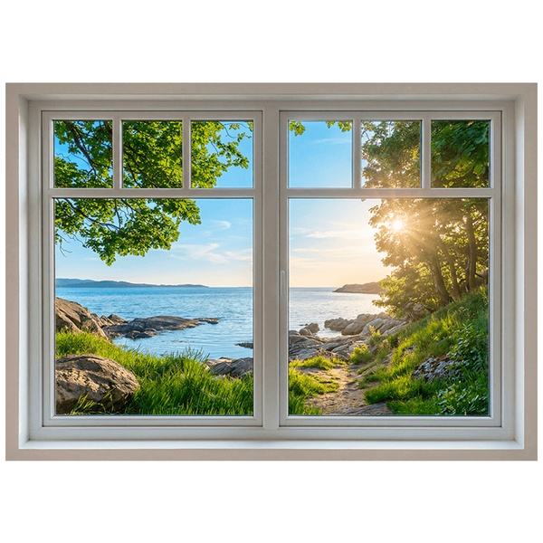 Wall Stickers: Sea View and Sunset Window