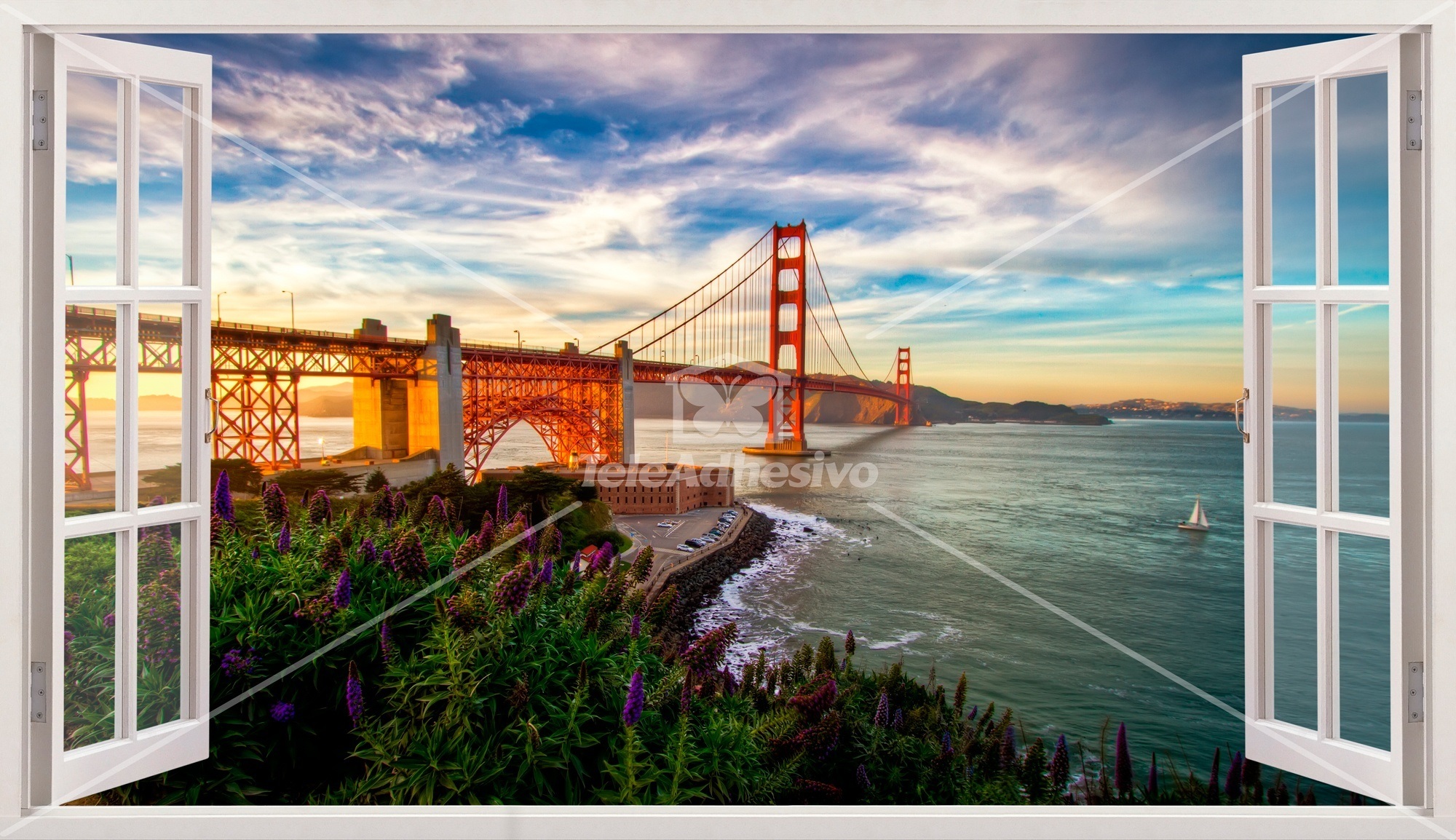 Wall Stickers: Panoramic Golden Gate