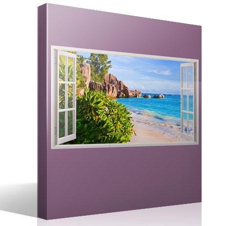 Wall Stickers: Shrubs on the rocky beach