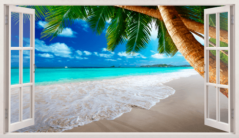 Wall Stickers: Panoramic view of the Caribbean 0
