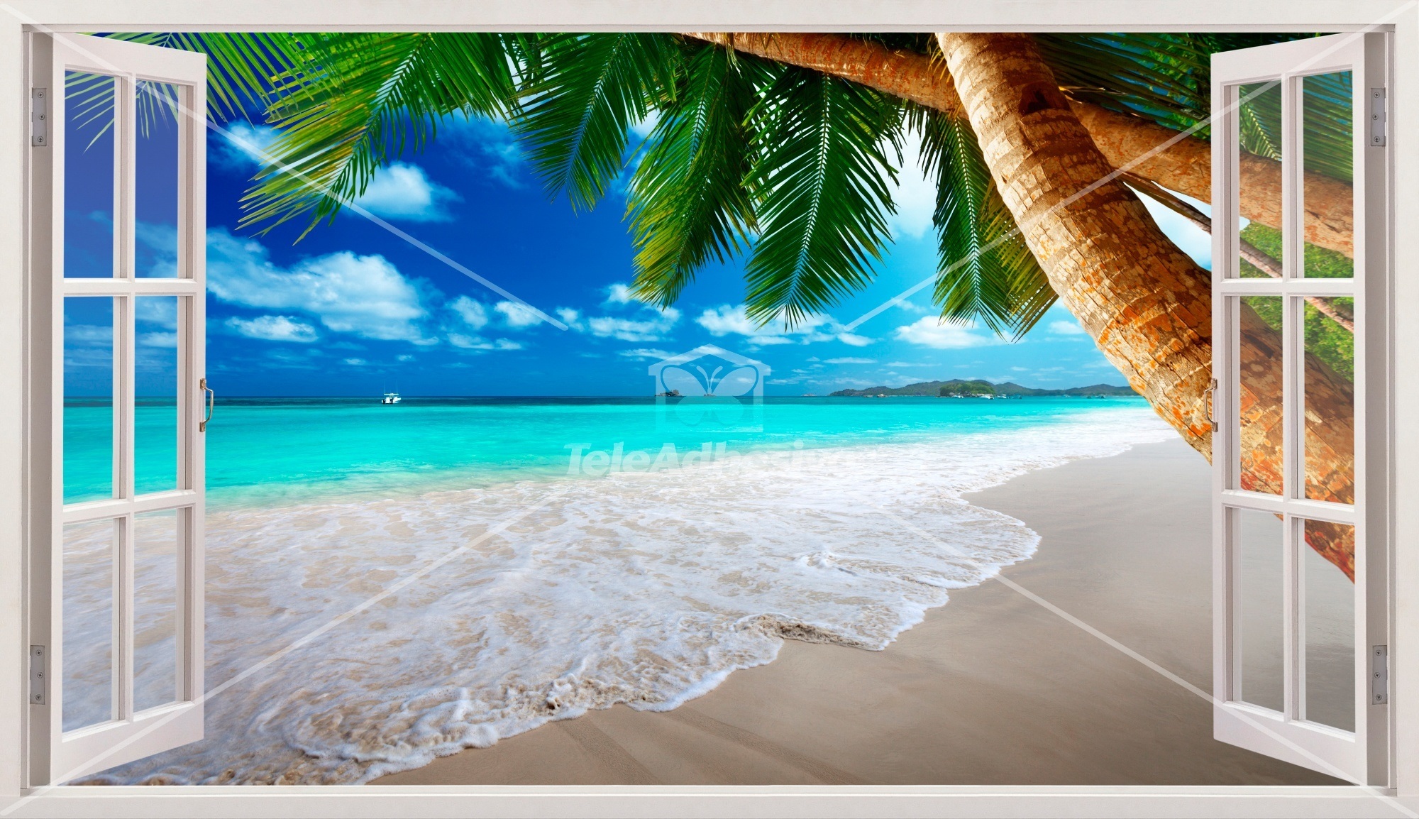 Wall Stickers: Panoramic view of the Caribbean