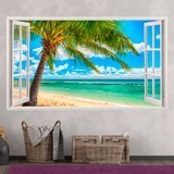 Wall Stickers: Big palm tree on the beach 3