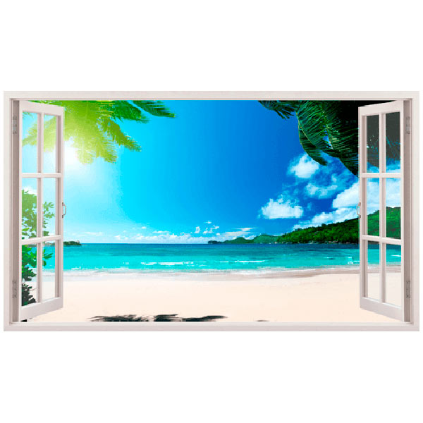 Wall Stickers: Panoramic view of the beach, Wallis Island