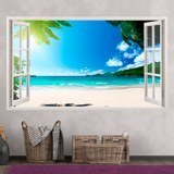 Wall Stickers: Panoramic view of the beach, Wallis Island 3