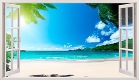 Wall Stickers: Panoramic view of the beach, Wallis Island 5